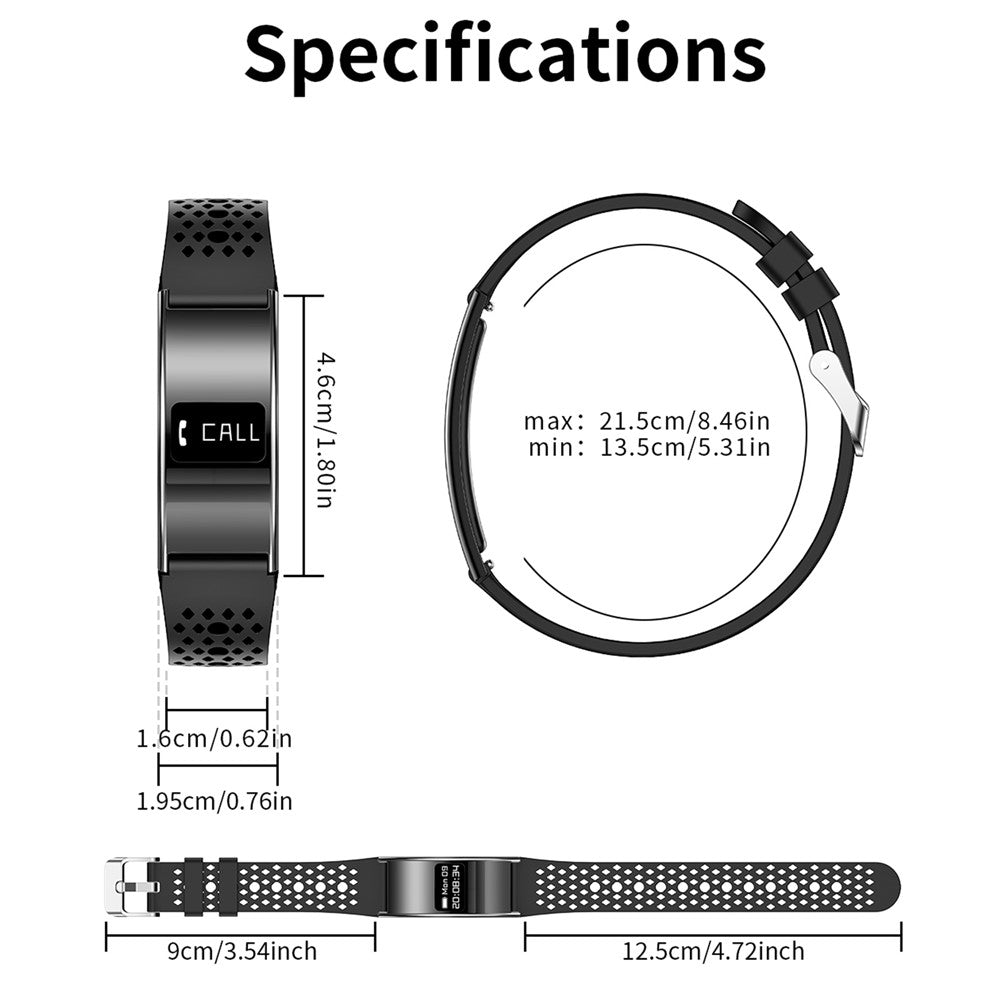 B8 2.8mm Ultra-Thin Smart Watch Bluetooth-Compatible IPX8 Waterproof Health Monitoring Sport Watch