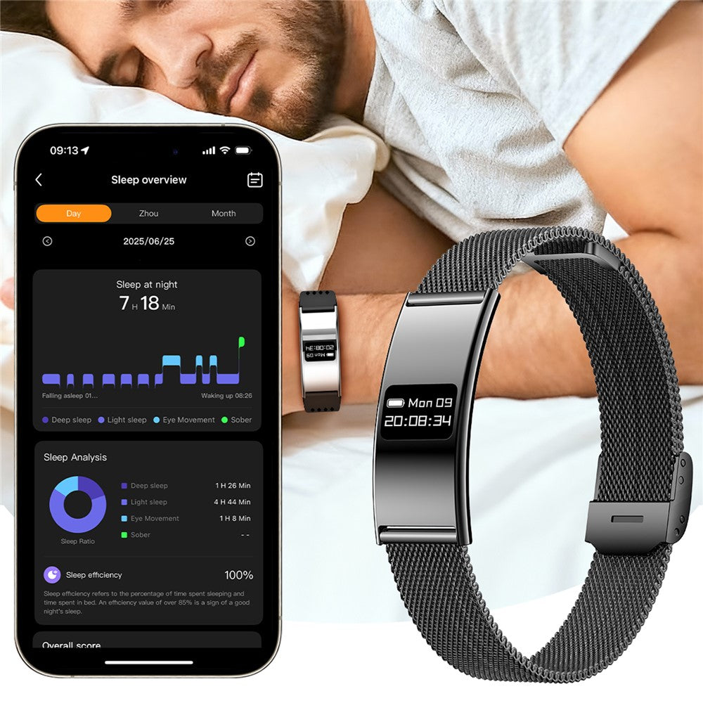 B8 2.8mm Ultra-Thin Smart Watch Bluetooth-Compatible IPX8 Waterproof Health Monitoring Sport Watch