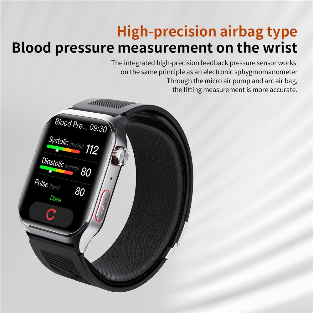 F520 Air Pump Blood Pressure Smart Watch Heart Rate Sleep Monitor Watch with SOS Fall Alarm Voice Broadcast