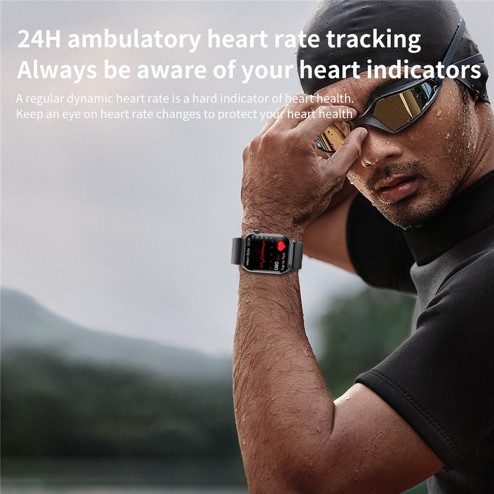 F520 Air Pump Blood Pressure Smart Watch Heart Rate Sleep Monitor Watch with SOS Fall Alarm Voice Broadcast