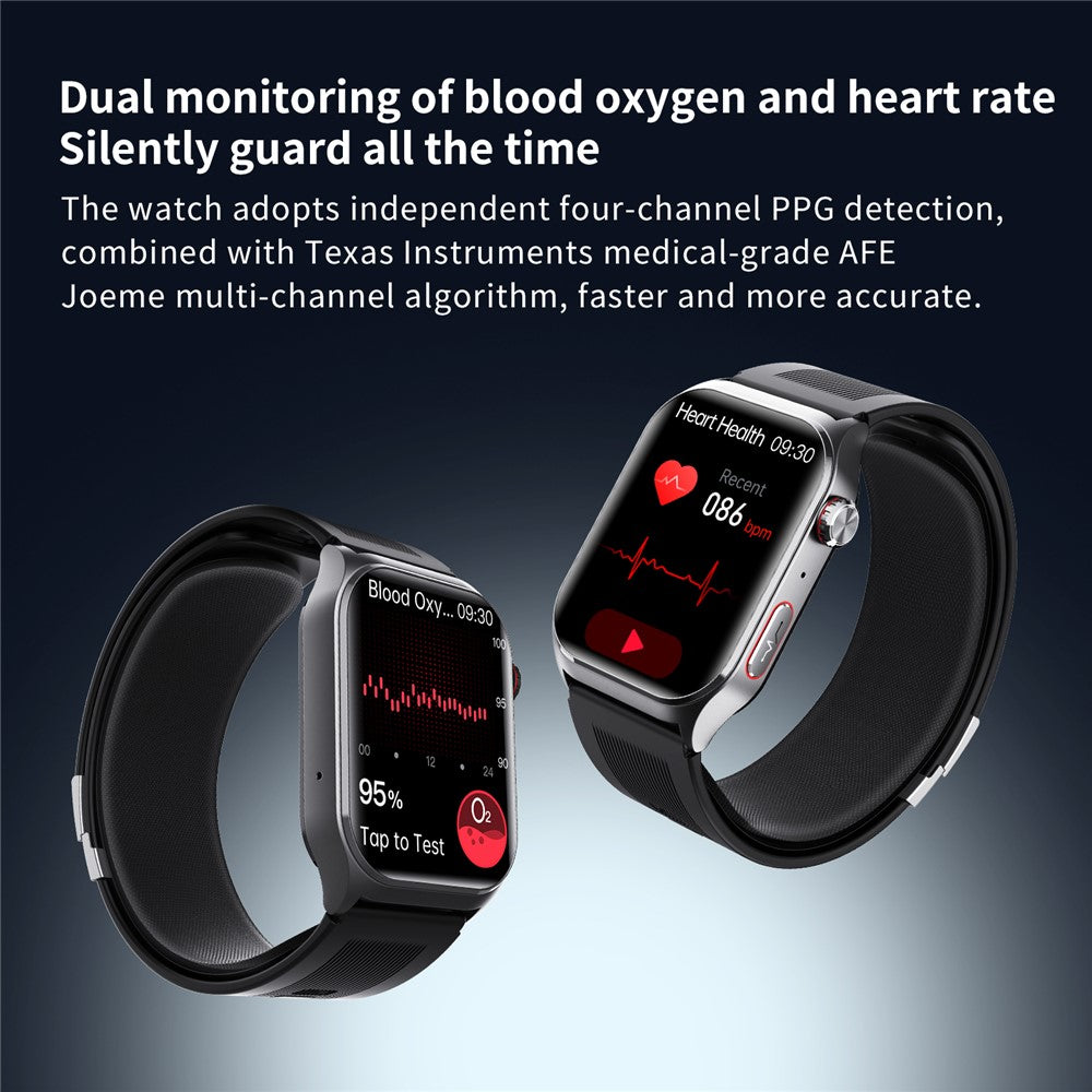 F520 Air Pump Blood Pressure Smart Watch Heart Rate Sleep Monitor Watch with SOS Fall Alarm Voice Broadcast