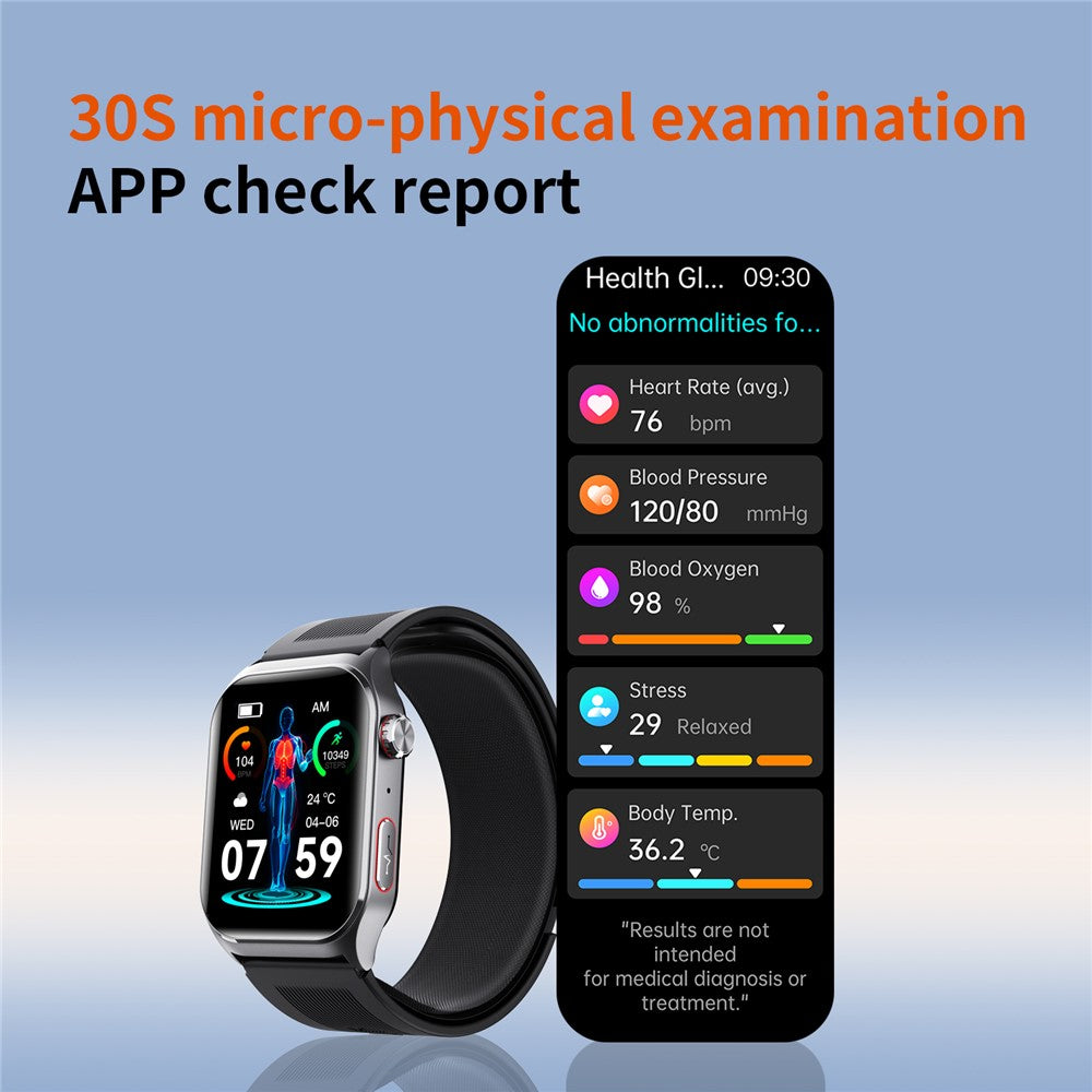F520 Air Pump Blood Pressure Smart Watch Heart Rate Sleep Monitor Watch with SOS Fall Alarm Voice Broadcast
