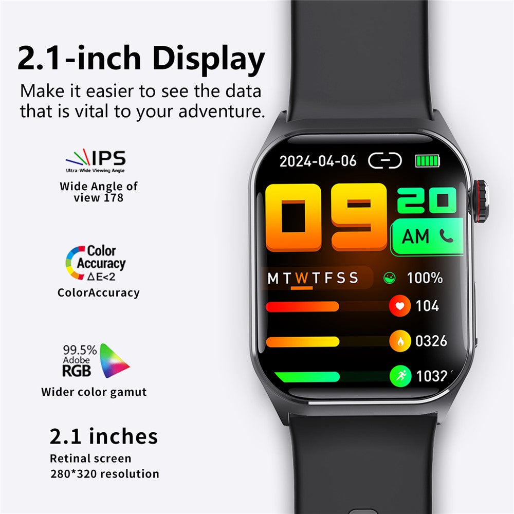 F520 Air Pump Blood Pressure Smart Watch Heart Rate Sleep Monitor Watch with SOS Fall Alarm Voice Broadcast