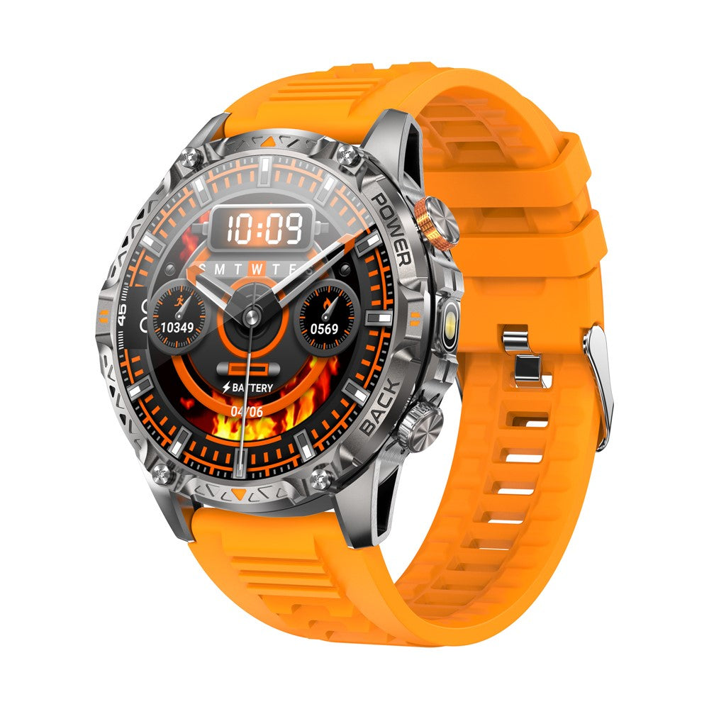 YK16 Smart Watch 100+ Sports Modes 1.7 Inch IPS Screen Health Monitoring Outdoor Wristwatch Built-in Flashlight