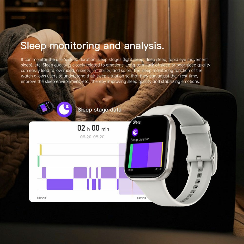 Q23Pro 1.83 Inch TFT Color Screen Bluetooth-compatible Smart Watch Health Monitor Fitness Tracker for Android / iOS