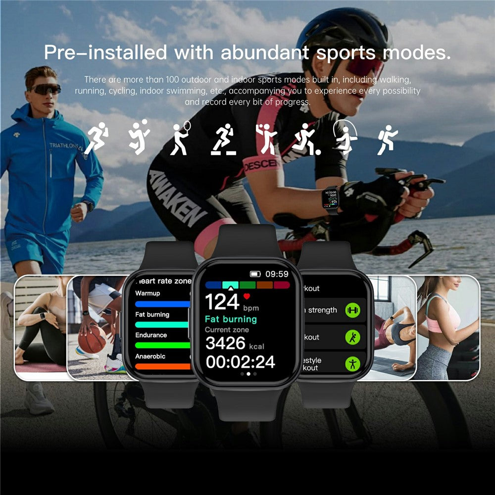 Q23Pro 1.83 Inch TFT Color Screen Bluetooth-compatible Smart Watch Health Monitor Fitness Tracker for Android / iOS