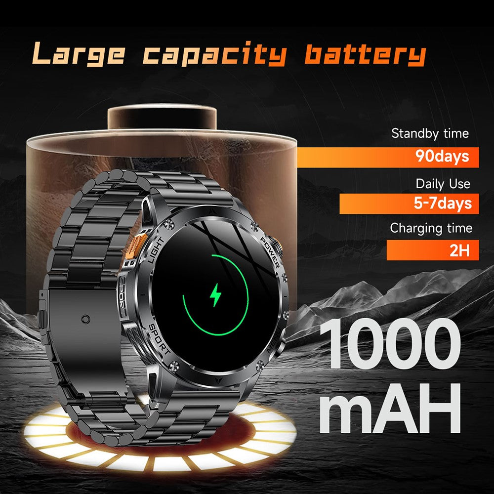 AK87 Smart Watch 1.7-inch HD Screen Outdoor Sports Bracelet with BT Calling, Health Monitoring