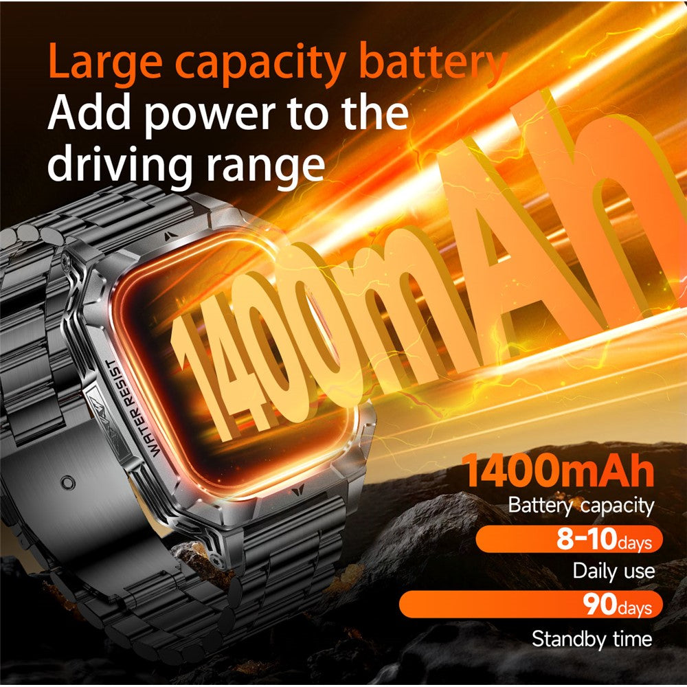 AK103 Smart Watch 2.01 Inch HD Screen Bluetooth-compatible Call 100+ Sports Modes Waterproof Fitness Tracker