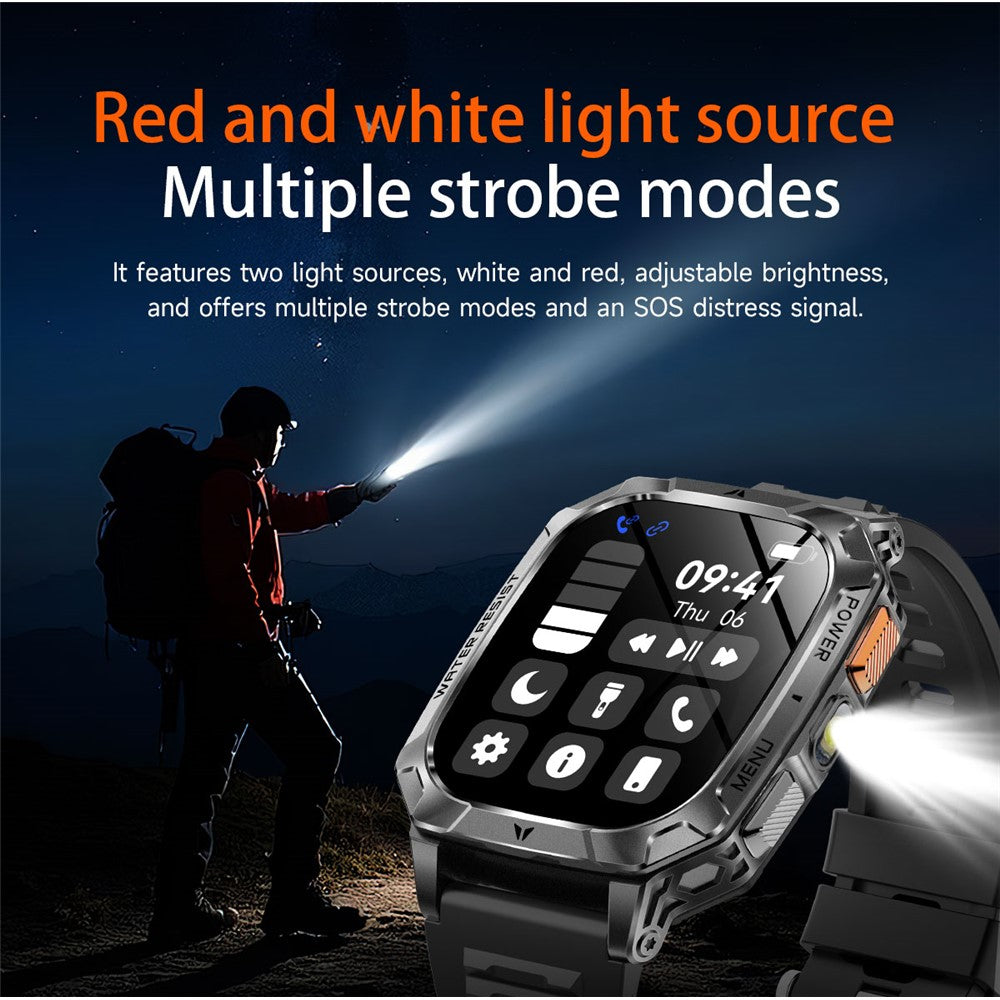 AK103 Smart Watch 2.01 Inch HD Screen Bluetooth-compatible Call 100+ Sports Modes Waterproof Fitness Tracker