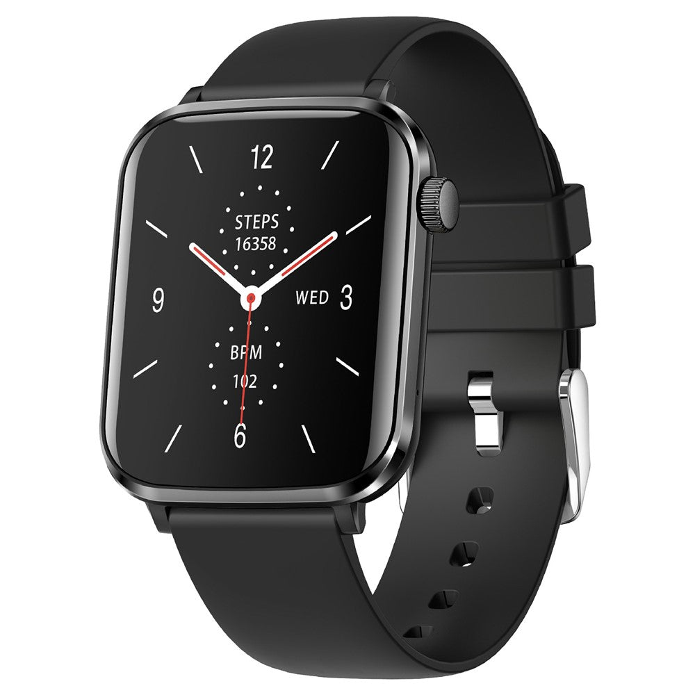 V82 Smart Watch 1.85 Inch AMOLED HD Display Fitness Health Bracelet with BT Calling, Silicone Strap