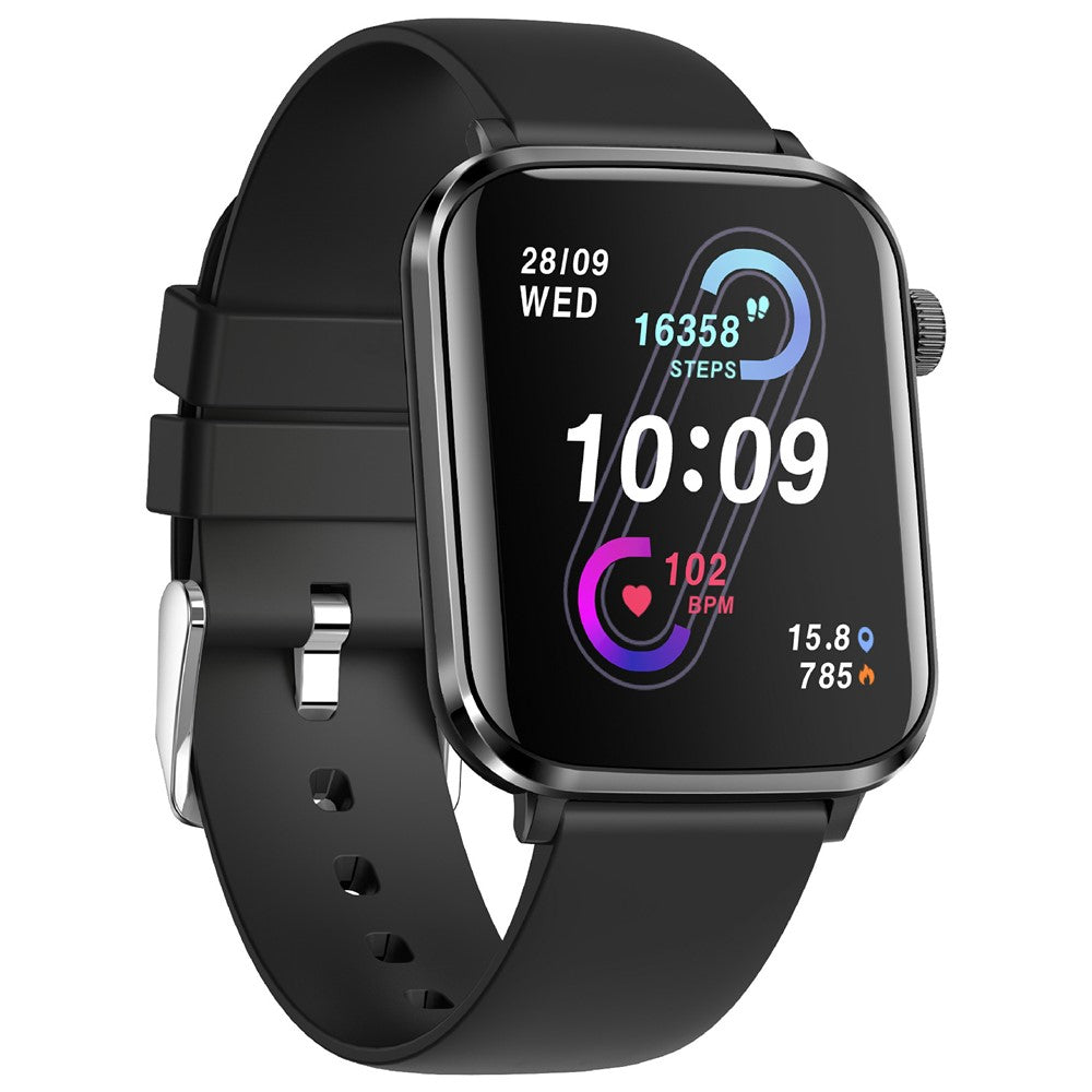 V82 Smart Watch 1.85 Inch AMOLED HD Display Fitness Health Bracelet with BT Calling, Silicone Strap