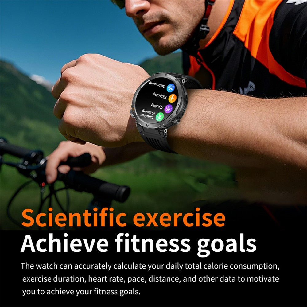 HT42 Smart Watch GPS Positioning Wireless Calling Heart Rate Monitor For Outdoor Sports