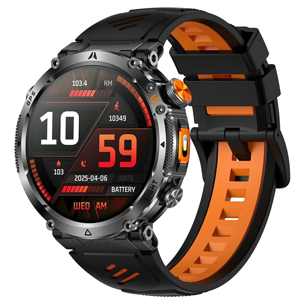 HT42 Smart Watch GPS Positioning Sports Band with BT Call Heart Rate Monitor Pedometer Flashlight Compass for Outdoor Activities