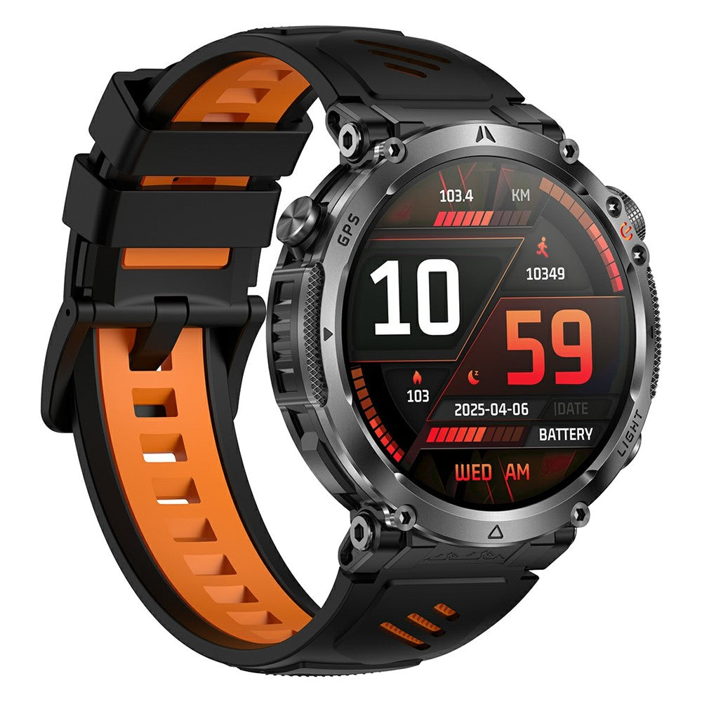 HT42 Smart Watch GPS Positioning Sports Band with BT Call Heart Rate Monitor Pedometer Flashlight Compass for Outdoor Activities