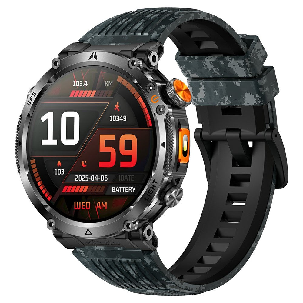 HT42 Smart Watch GPS Positioning Sports Band with BT Call Heart Rate Monitor Pedometer Flashlight Compass for Outdoor Activities