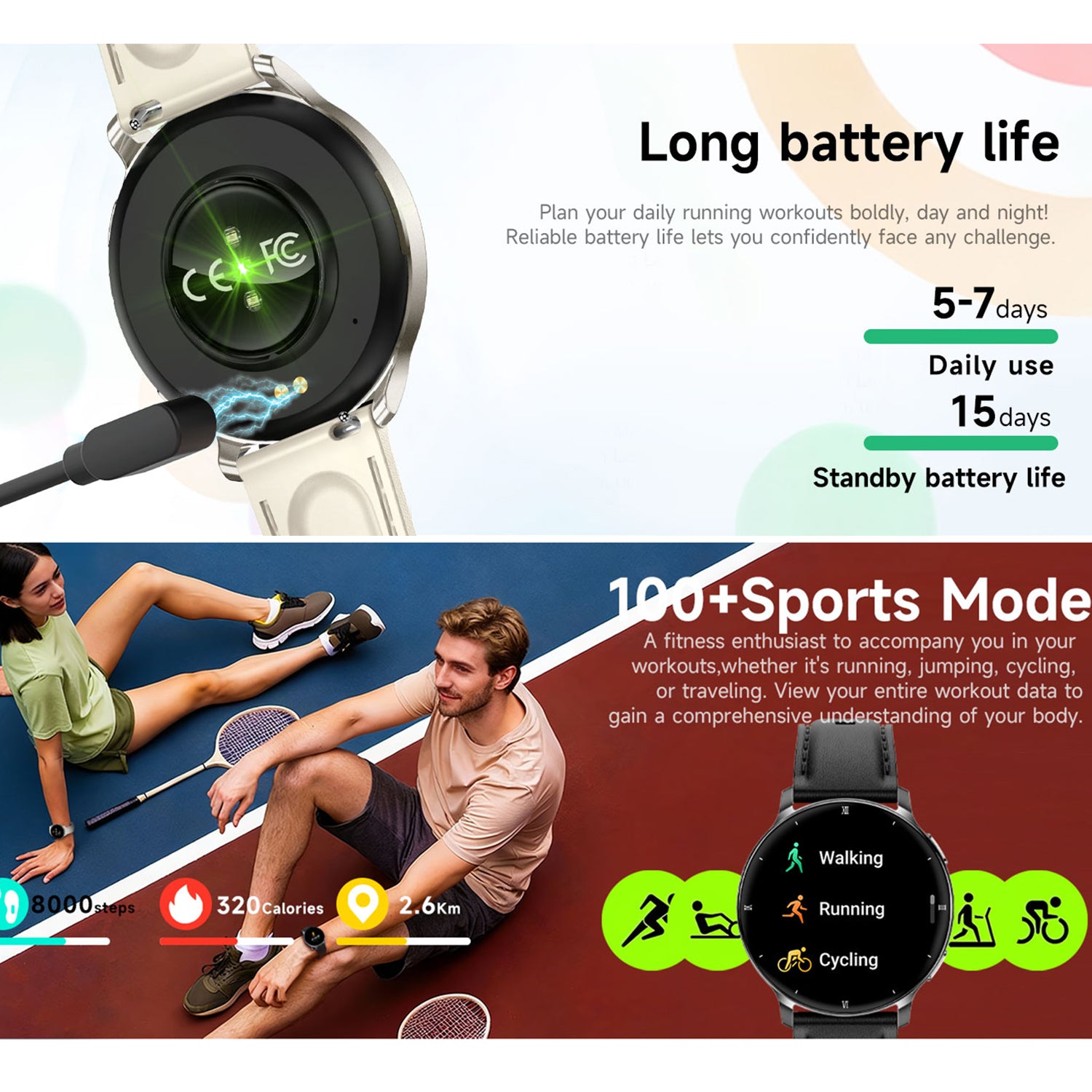 HT39 1.32 inch AMOLED Smart Watch BT Call Electric Band with Heart Rate Blood Pressure Monitoring