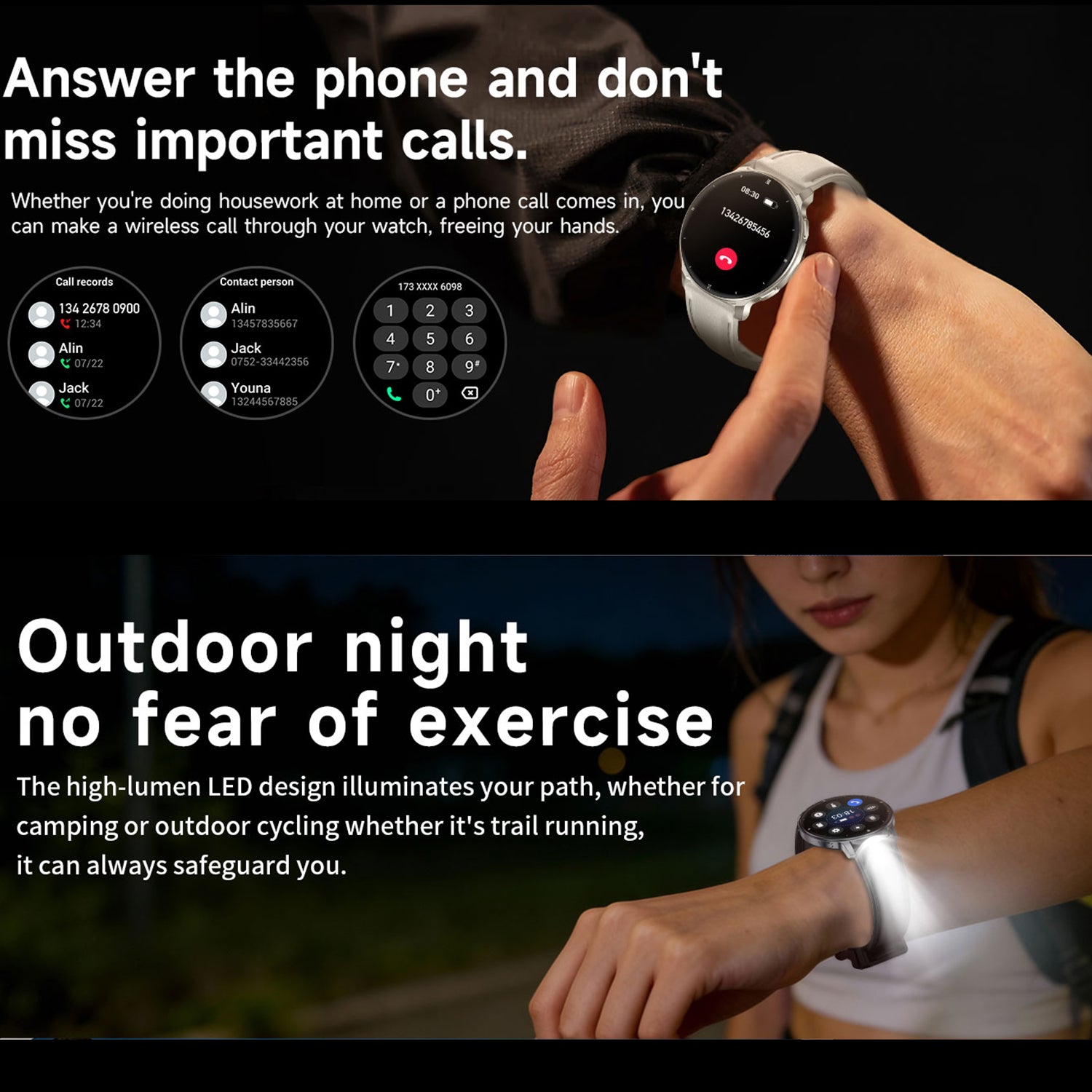 HT39 1.32 inch AMOLED Smart Watch BT Call Electric Band with Heart Rate Blood Pressure Monitoring