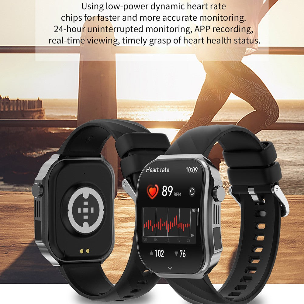 U15 2.2 Inch Square Screen Smart Watch Health Monitor Bluetooth-compatible Call Fitness Tracker Built-in Flashlight