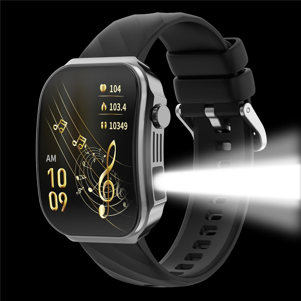 U15 2.2 Inch Square Screen Smart Watch Health Monitor Bluetooth-compatible Call Fitness Tracker Built-in Flashlight
