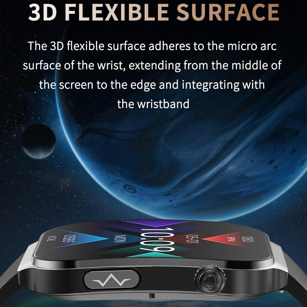 U21 2.2 Inch Square Screen ECG Heart Rate Detection Bluetooth-compatible Call Sports Smart Watch with Sleep Monitor