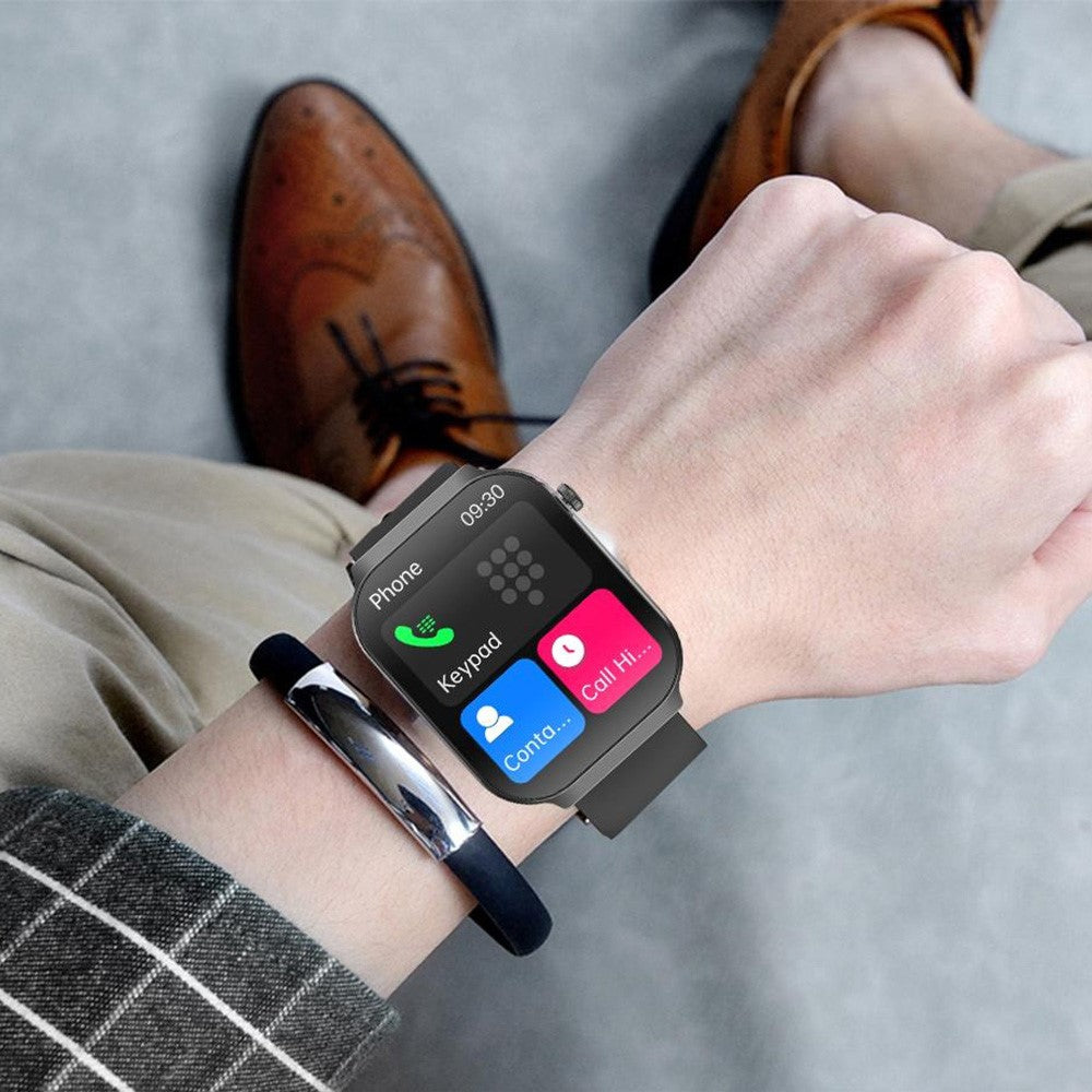 U21 2.2 Inch Square Screen ECG Heart Rate Detection Bluetooth-compatible Call Sports Smart Watch with Sleep Monitor