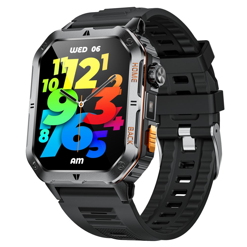 MT62 Outdoor Adventure Smart Watch IP68 Waterproof 2.01 Inch IPS Screen Fitness Tracker Built-in LED Flashlight