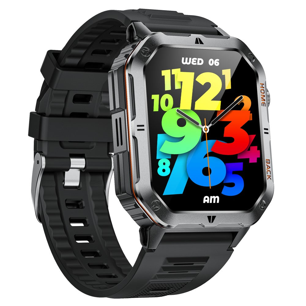 MT62 Outdoor Adventure Smart Watch IP68 Waterproof 2.01 Inch IPS Screen Fitness Tracker Built-in LED Flashlight