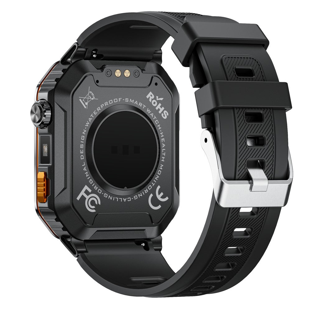 MT62 Outdoor Adventure Smart Watch IP68 Waterproof 2.01 Inch IPS Screen Fitness Tracker Built-in LED Flashlight