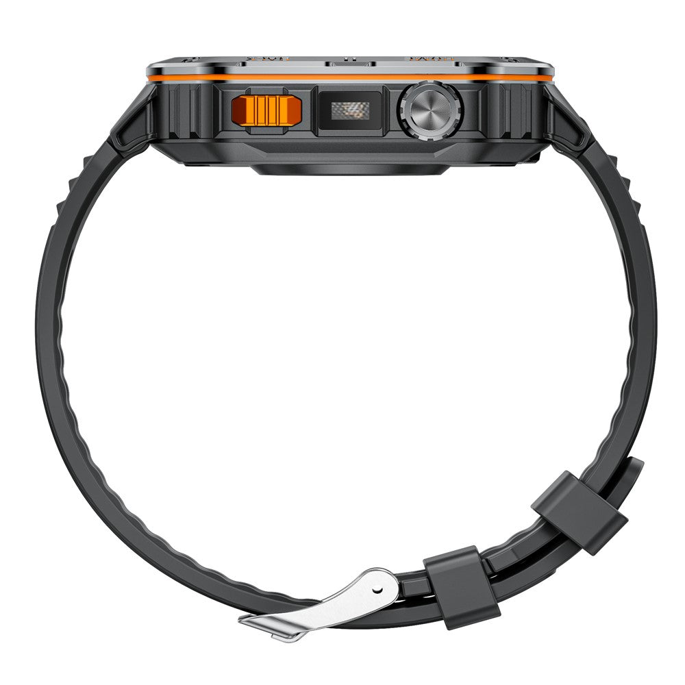 MT62 Outdoor Adventure Smart Watch IP68 Waterproof 2.01 Inch IPS Screen Fitness Tracker Built-in LED Flashlight
