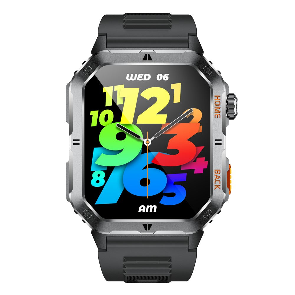 MT62 Outdoor Adventure Smart Watch IP68 Waterproof 2.01 Inch IPS Screen Fitness Tracker Built-in LED Flashlight