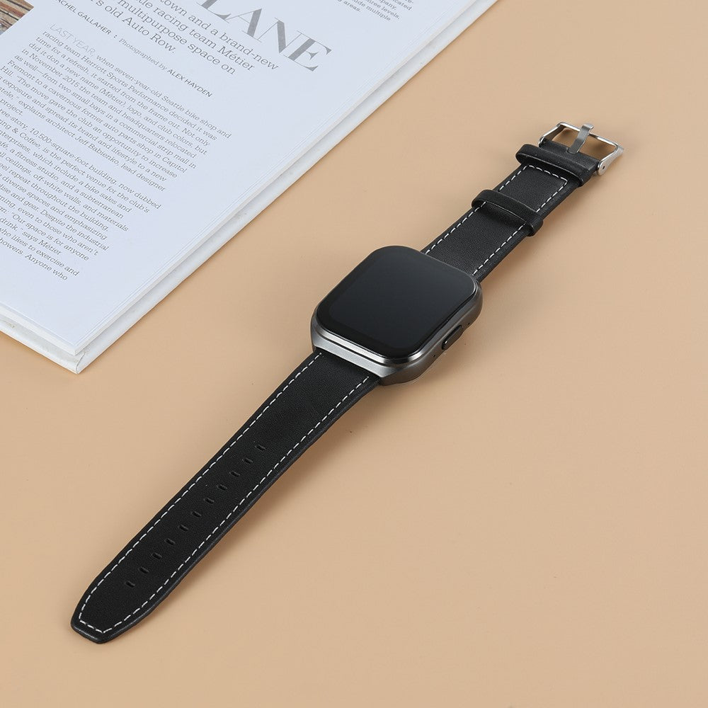MT66 Leather Strap Smart Watch 1.83 Inch IPS Screen Fitness Tracker IP68 Waterproof Heart Rate Monitor