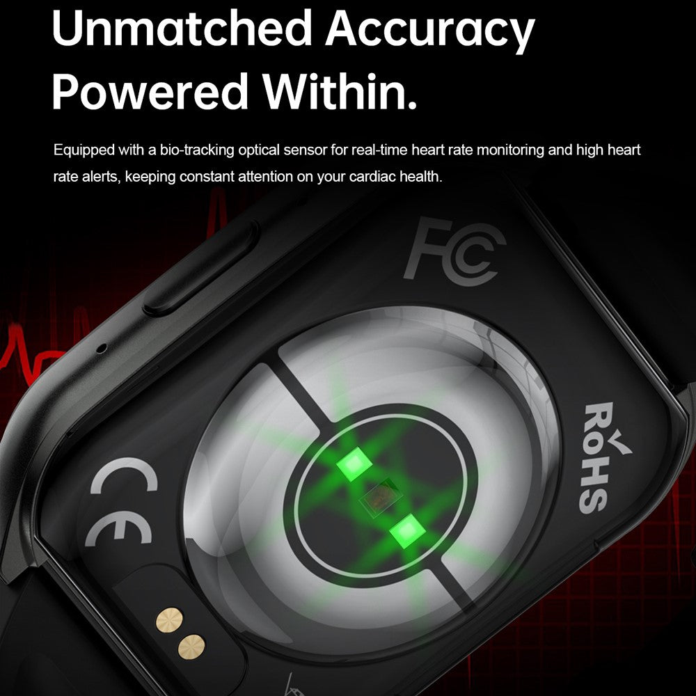 MT66 Steel Strap Smart Watch 1.83 Inch IPS Screen Fitness Tracker IP68 Waterproof Heart Rate Monitor