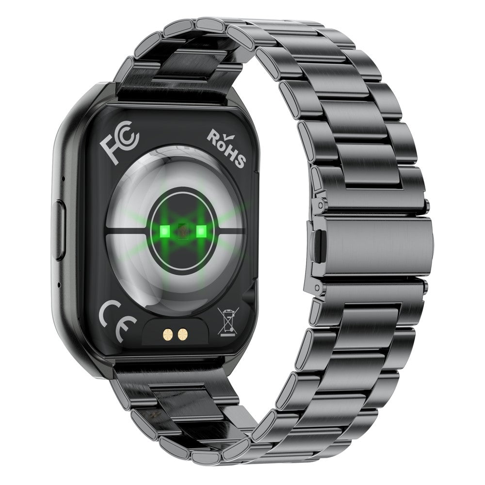 MT66 Steel Strap Smart Watch 1.83 Inch IPS Screen Fitness Tracker IP68 Waterproof Heart Rate Monitor