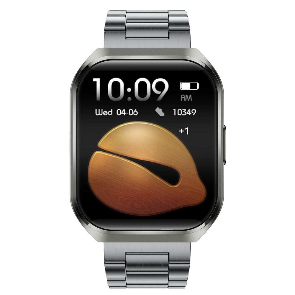 MT66 Steel Strap Smart Watch 1.83 Inch IPS Screen Fitness Tracker IP68 Waterproof Heart Rate Monitor