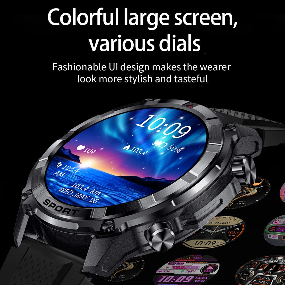 I116 Smart Watch 1.52 Inch HD Screen Health Monitor Outdoor Sports Fitness Tracker, Nylon Strap