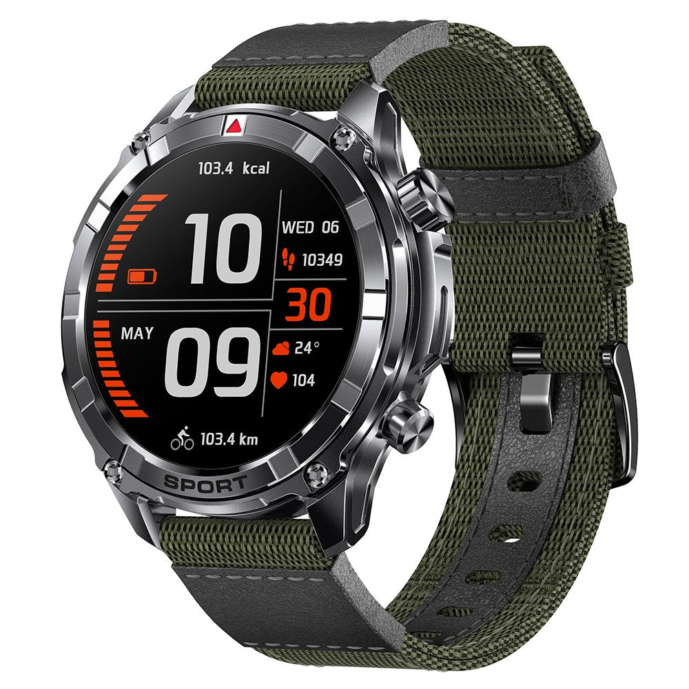 I116 Smart Watch 1.52 Inch HD Screen Health Monitor Outdoor Sports Fitness Tracker, Nylon Strap