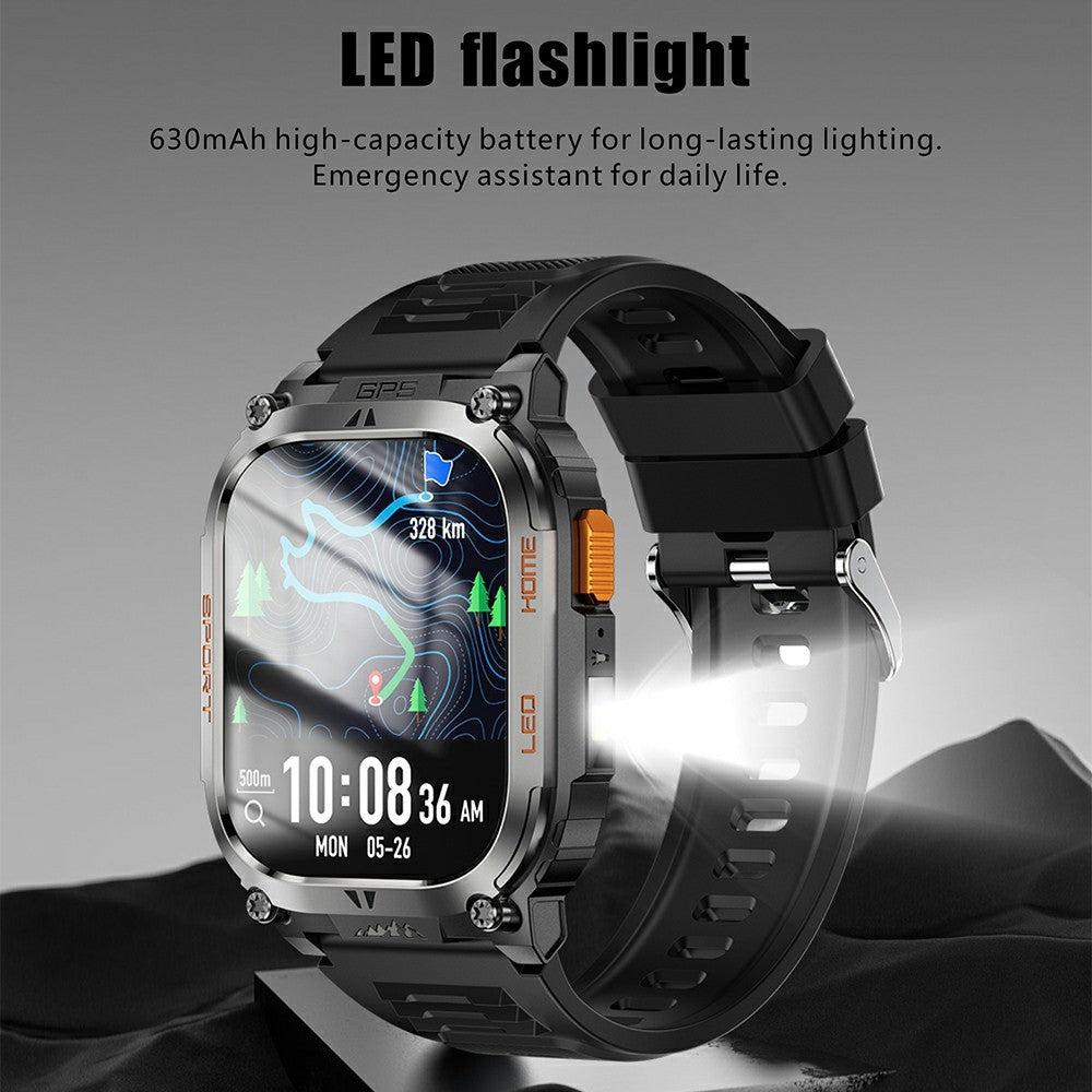 QX18 2.01 Inch Bluetooth-compatible Call Smart Watch IP68 Waterproof GPS Outdoor Sports Health Monitor