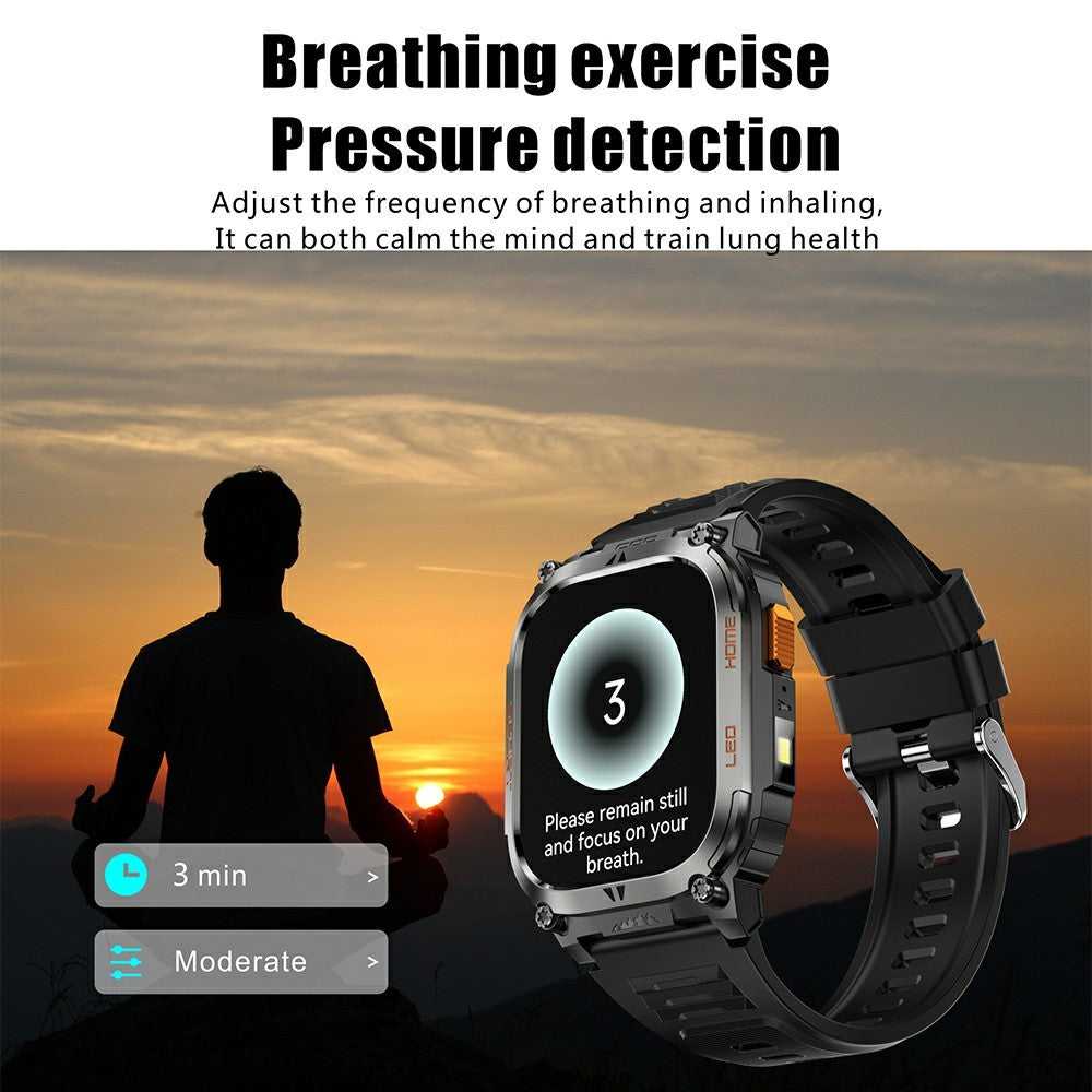 QX18 2.01 Inch Bluetooth-compatible Call Smart Watch IP68 Waterproof GPS Outdoor Sports Health Monitor