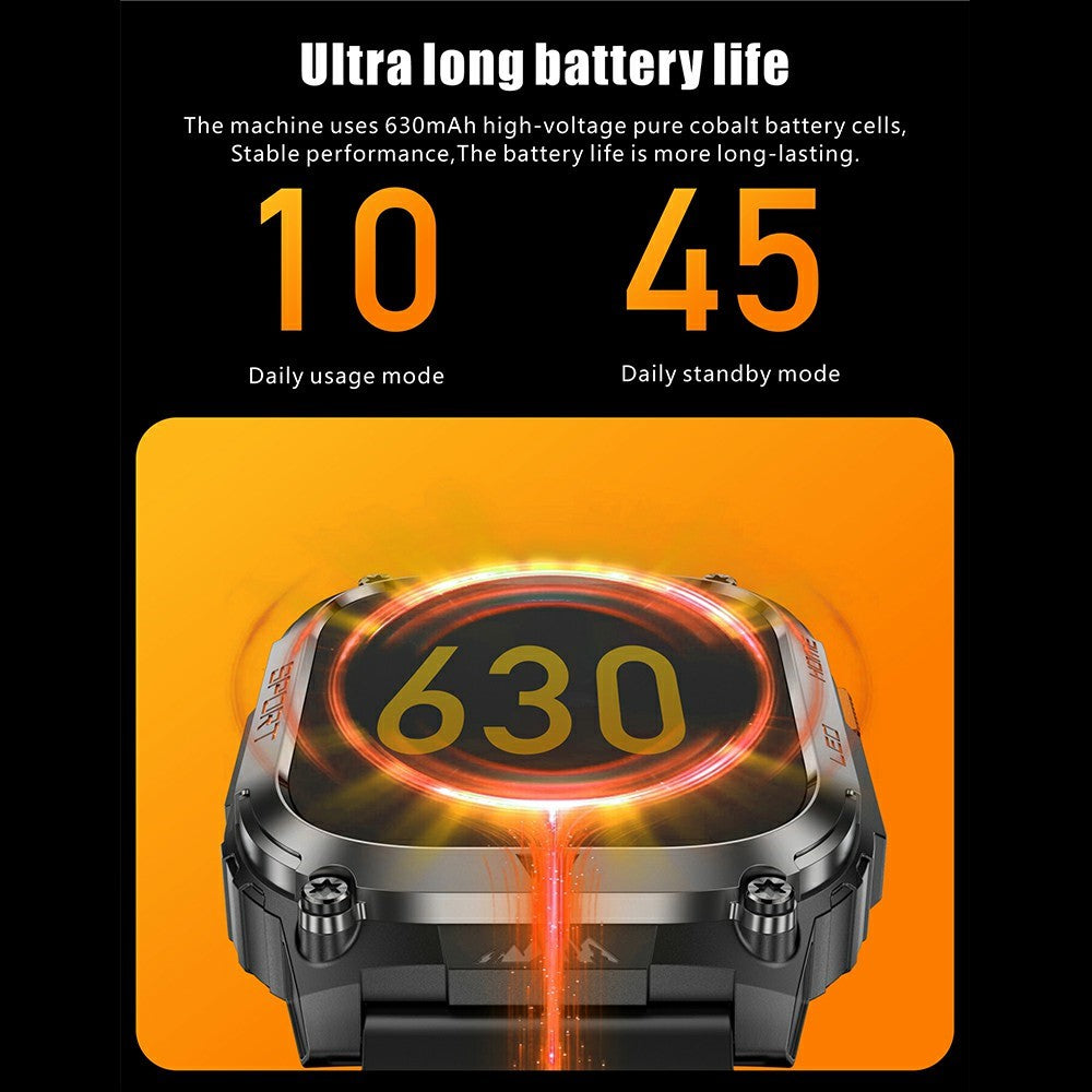 QX18 2.01 Inch Bluetooth-compatible Call Smart Watch IP68 Waterproof GPS Outdoor Sports Health Monitor
