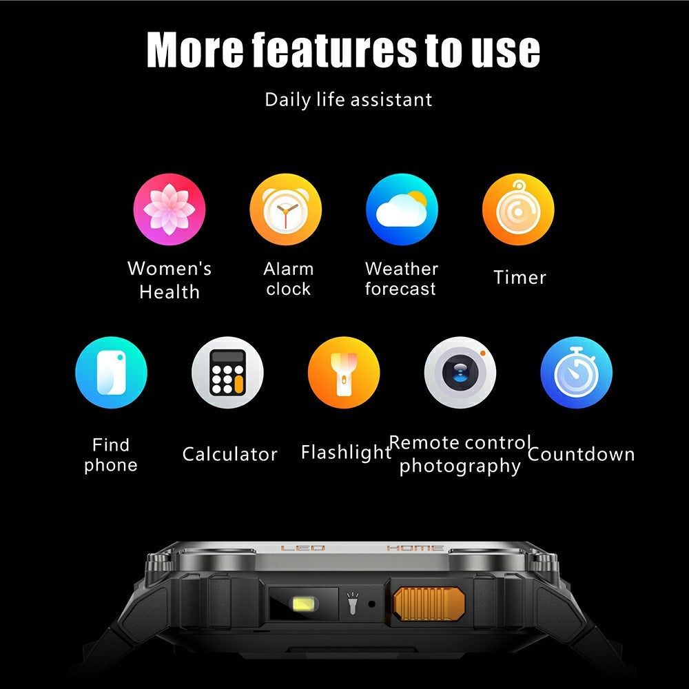 QX18 2.01 Inch Bluetooth-compatible Call Smart Watch IP68 Waterproof GPS Outdoor Sports Health Monitor