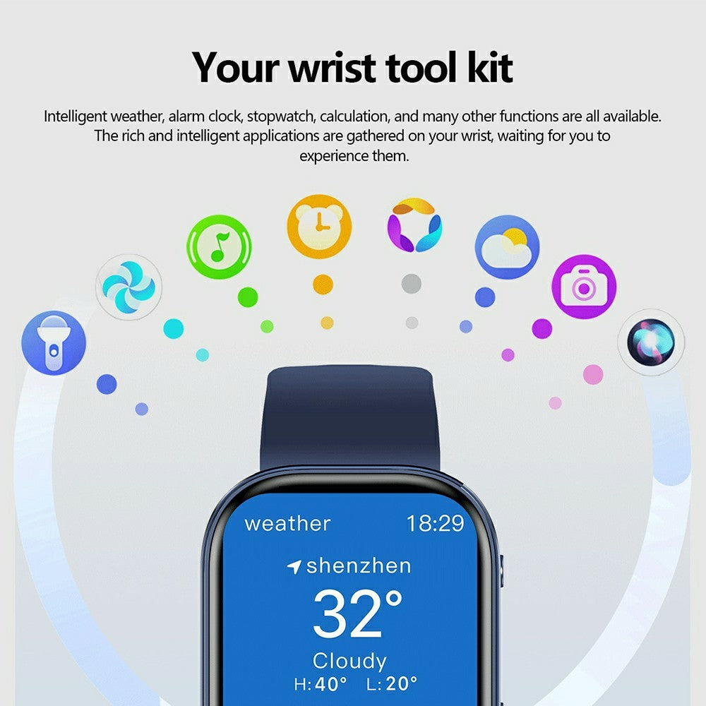 Y3 Smart Watch 1.88 Inch HD Display Heart Rate Blood Oxygen Monitor Bluetooth-compatible Call Wristwatch
