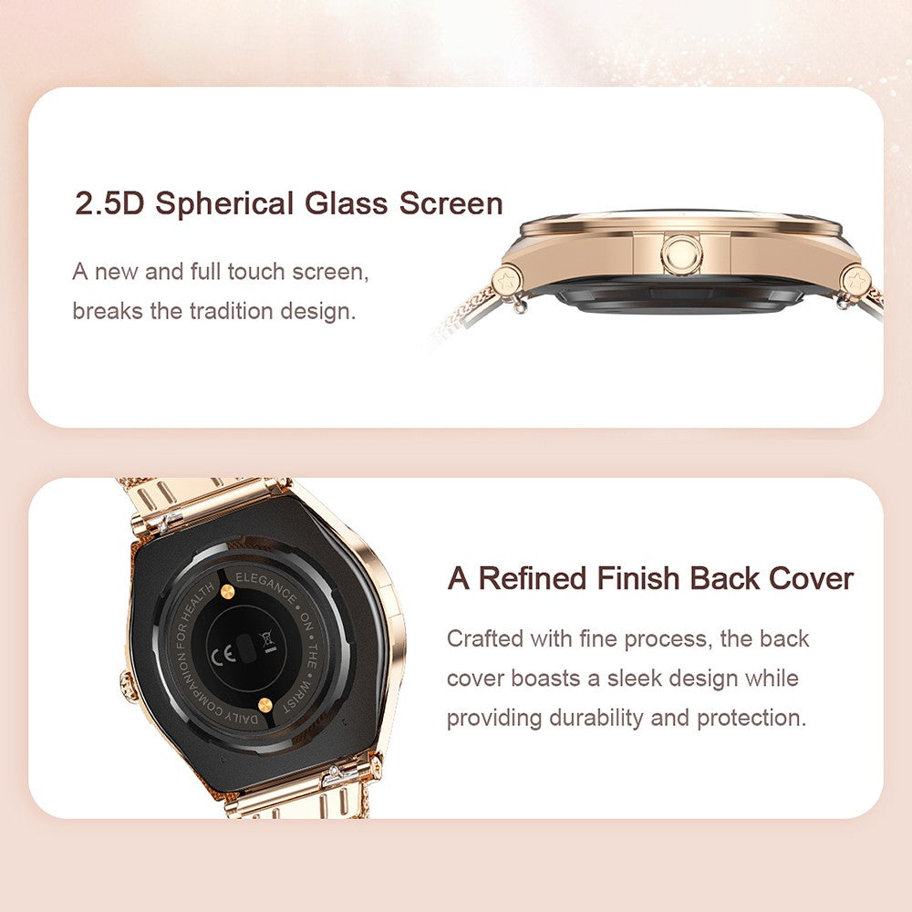 L03 Women's Smart Watch 1.19 Inch AMOLED Screen 390x390 Display Ultra-thin IP68 Waterproof Smart Bracelet for Fitness Health