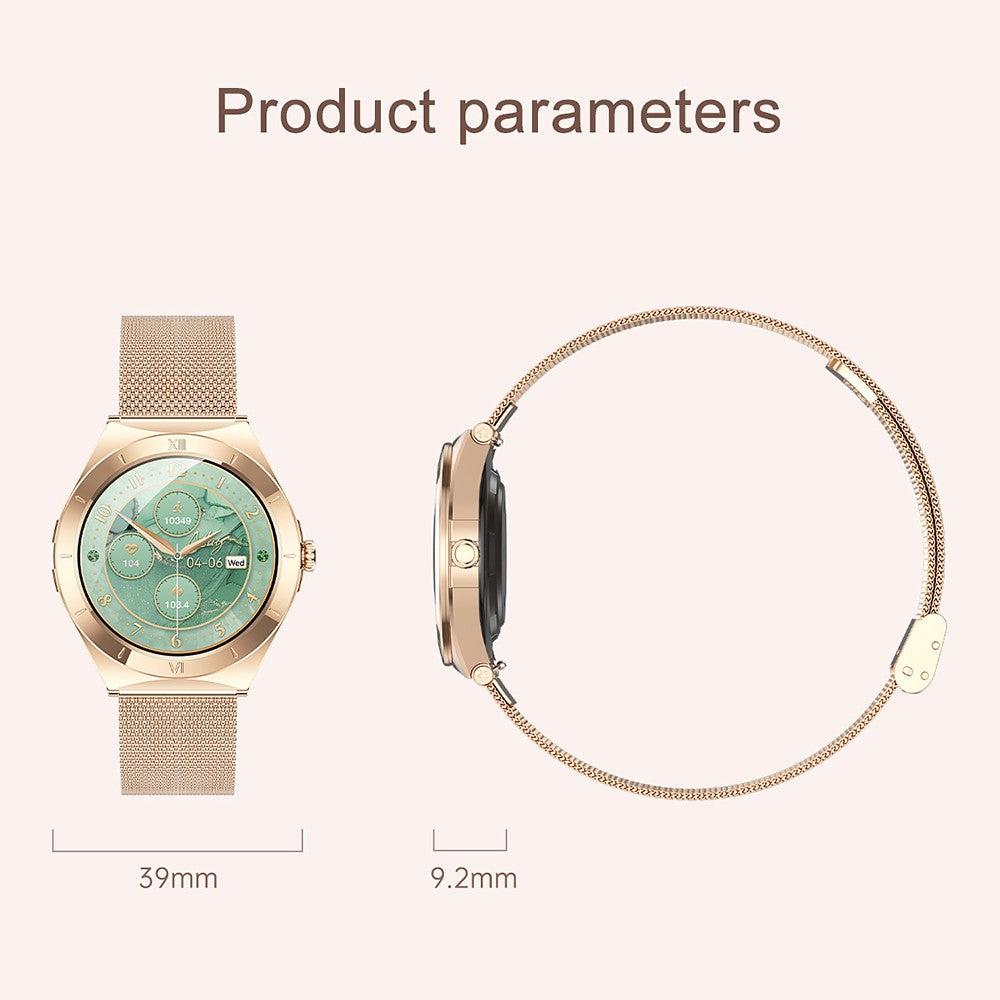 L03 Women's Smart Watch 1.19 Inch AMOLED Screen 390x390 Display Ultra-thin IP68 Waterproof Smart Bracelet for Fitness Health