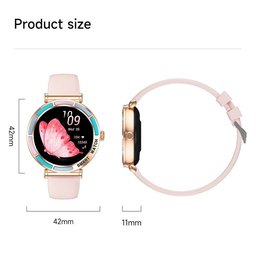 T9 1.27 Inch Smart Watch with Silicone Strap Bluetooth-compatible Call Women Health Sleep Monitor
