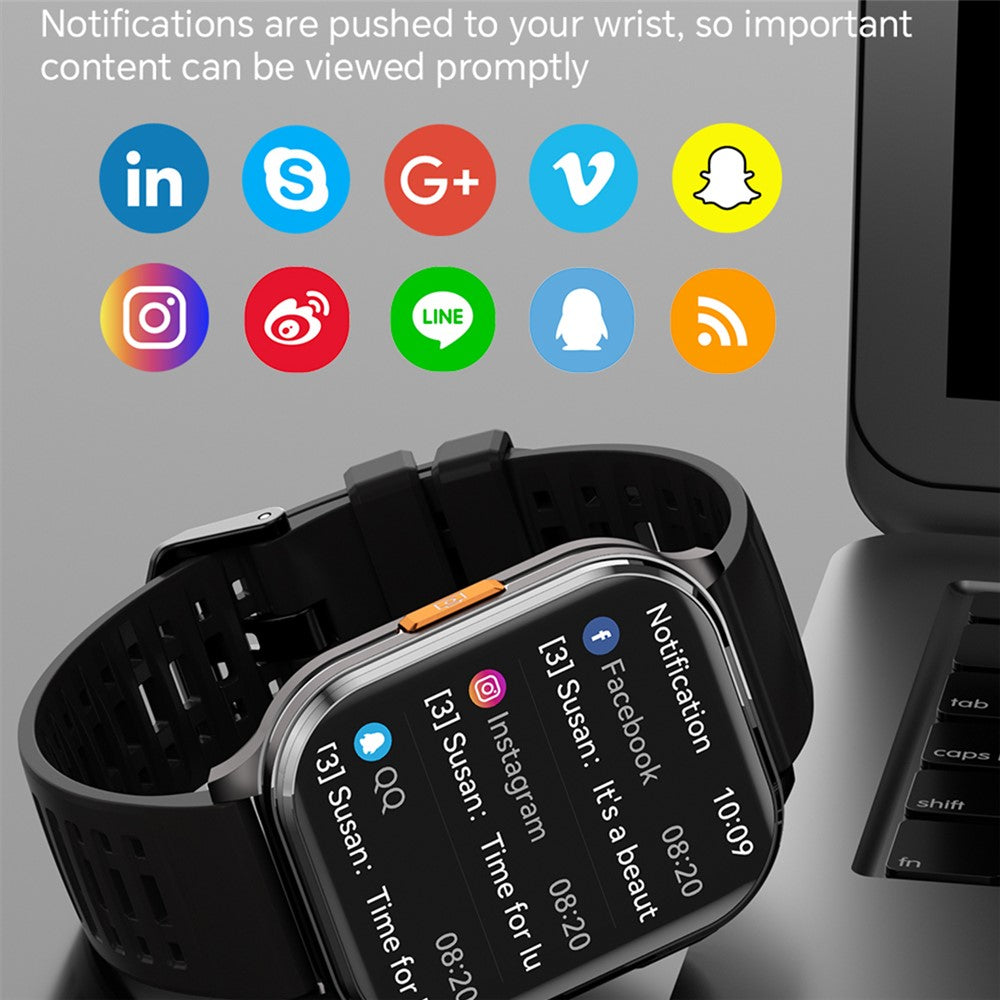 P60 Smart Watch 2.01 Inch HD Camera 670mAh IP67 Waterproof Bluetooth-compatible Call Health Sports Monitor