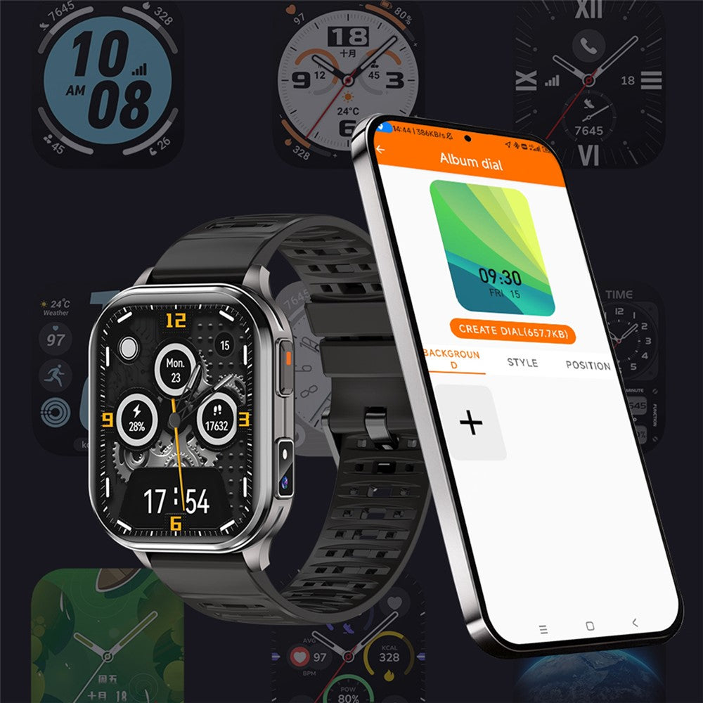 P60 Smart Watch 2.01 Inch HD Camera 670mAh IP67 Waterproof Bluetooth-compatible Call Health Sports Monitor
