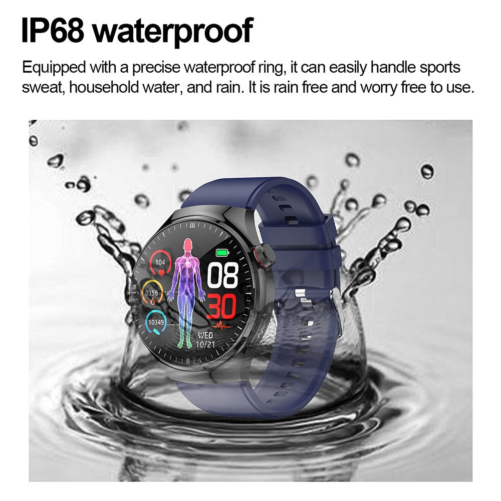 TK26Pro Smart Watch with Silicone Strap ECG Heart Rate Blood Pressure 1.43 Inch AMOLED Bluetooth-compatible Call 380mAh One-Touch Health Monitor