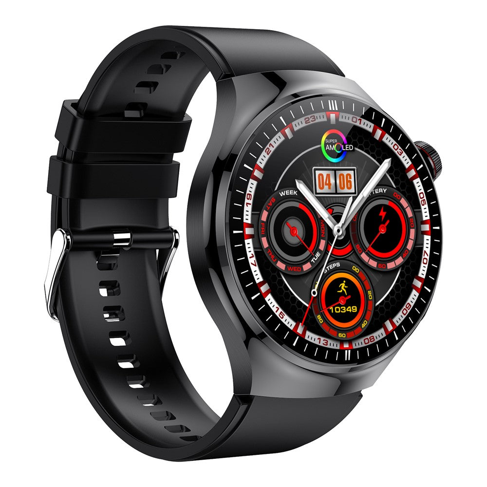TK26Pro Smart Watch with Silicone Strap ECG Heart Rate Blood Pressure 1.43 Inch AMOLED Bluetooth-compatible Call 380mAh One-Touch Health Monitor