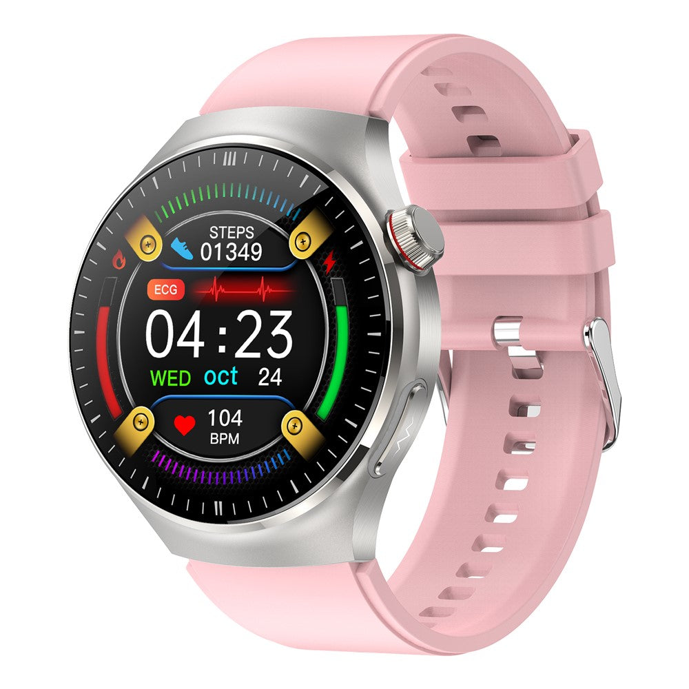 TK26Pro Smart Watch with Silicone Strap ECG Heart Rate Blood Pressure 1.43 Inch AMOLED Bluetooth-compatible Call 380mAh One-Touch Health Monitor