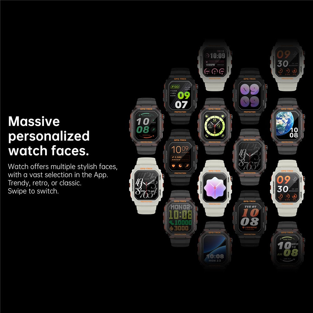 FT61 1.75 inch IPS GPS Smart Watch Bluetooth-compatible Calling Health Monitoring IP68 Waterproof